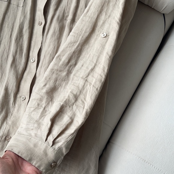 GLOBUS 100% Linen Shirt-Dress Size M - Picture 8 of 12